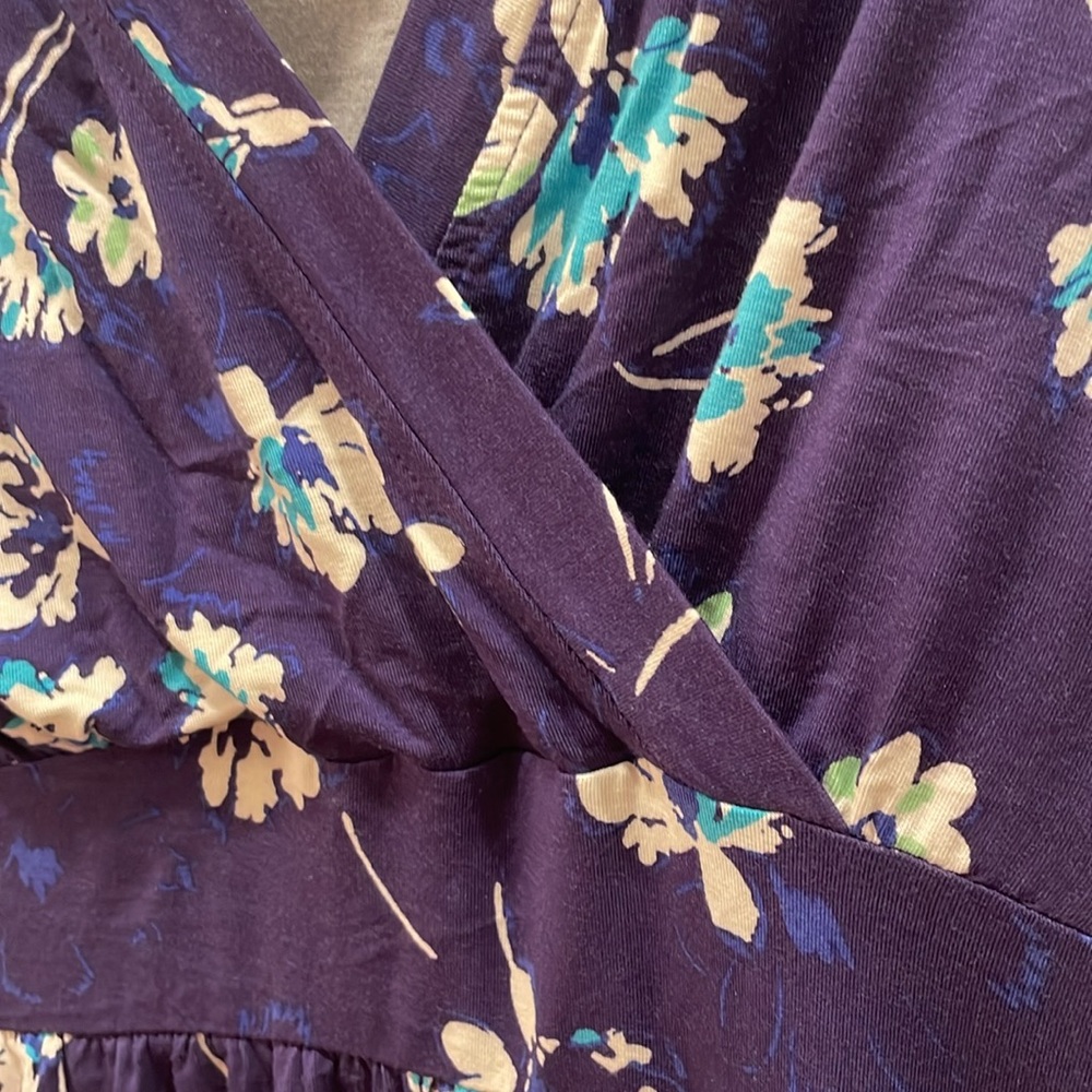 LLBEAN NWT women’s Small floral blue midi dress - Picture 4 of 5